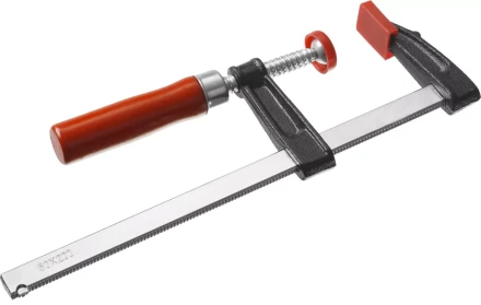 Струбцина ЗУБР "СТАНДАРТ", тип "F", деревянная ручка, стальная закаленная рейка, 50х200мм 32152-50-200 купить в Муравленко