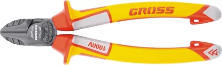 Бокорезы, диэлектрические рукоятки, до 1000 В, трехкомпонентные рукоятки, 180 мм GROSS 17582 купить в Муравленко