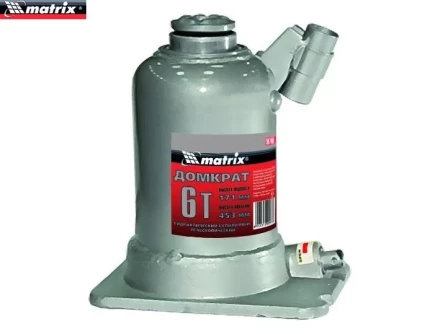 Домкрат гидравлический бутылочный телескопический 6 т подъем 171–453 мм MATRIX 507405 купить в Муравленко