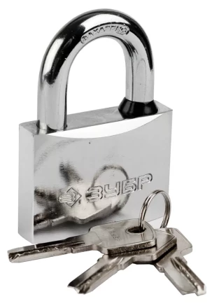 Замок ЗУБР &quot;ЭКСПЕРТ&quot; навесной, стальной корпус, классическая форма, закаленная дужка, 60мм 37227-60 купить в Муравленко