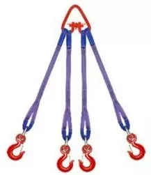 Строп текстильный четырехветвевой 4СТ 8 т  L=2 м  SF7 90 мм Звено РТ-3 купить в Муравленко