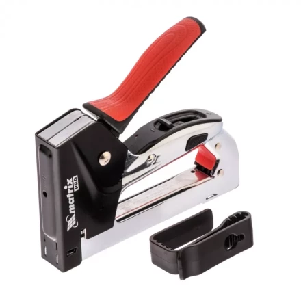 Степлер мебельный стальной быстрая загрузка тип скобы 53 4-14 мм PRO Matrix 40917 купить в Муравленко