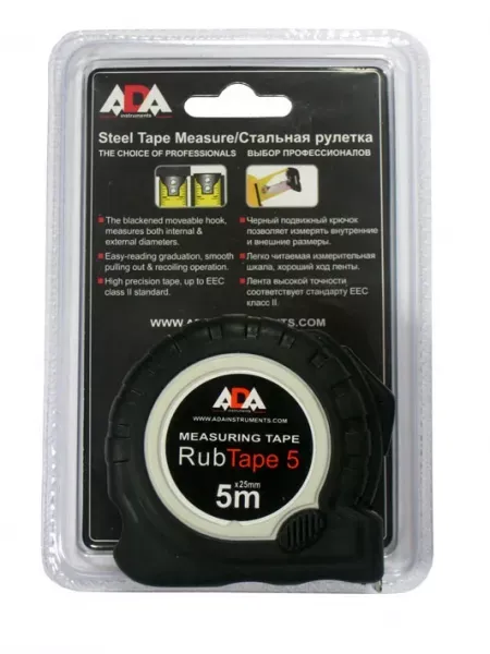 Рулетка 5 м х 25 ADA RubTape 5 купить в Муравленко