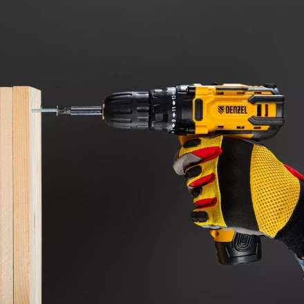 Дрель-шуруповерт аккумуляторная CDL-12CB, Li-Ion, 12 В, 1 акк.// Denzel 26102 купить в Муравленко