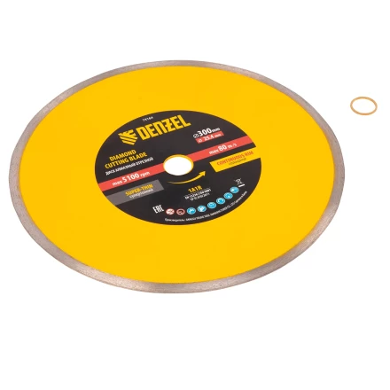 Диск алмазный сплошной, супертонкий, 300 х 25,4 мм, горячее прессование, мокрое резание// Denzel 73164 купить в Муравленко