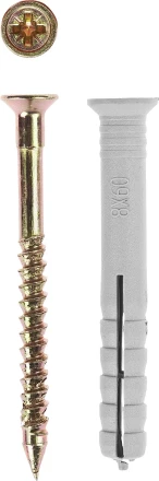 Дюбель-гвоздь ЗУБР &quot;МАСТЕР&quot; полипропиленовый, потайный бортик, 8 x 100 мм, 2 шт 4-301346-08-100 купить в Муравленко