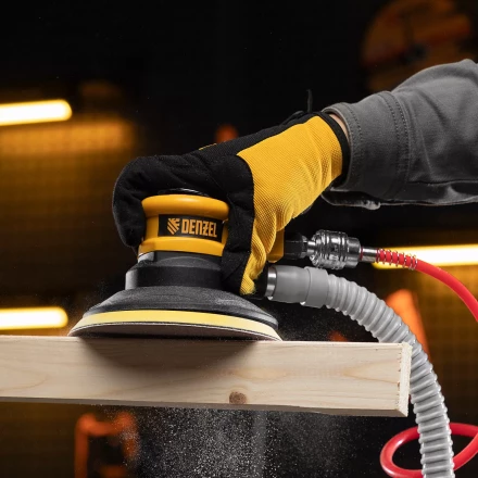 Эксцентриковая шлифовальная машина Denzel EPG150, 150 мм, 10000 об/мин, 5 мм, 160 л/мин 57476 купить в Муравленко