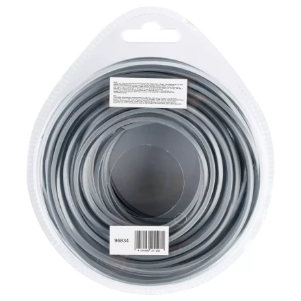 Леска для триммера армированная алюминием квадратная, 2,4мм х 15м, блистер ALUFLEX Denzel 96834 купить в Муравленко