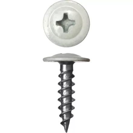 Саморезы ЗУБР с прессшайбой по листовому металлу до 0,9 мм, окрашенные в RAL-9003, PH2, 4,2х16 мм, 500шт 300191-42-016-9003 купить в Муравленко