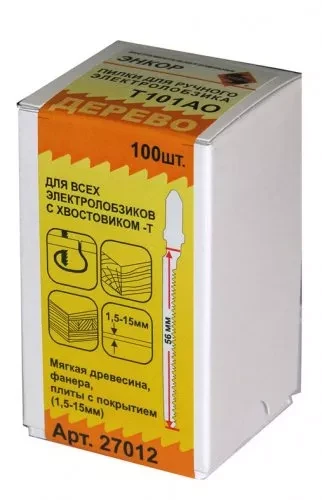 Пилка для электролобзика T101 AO HCS 1шт/100 Энкор 27012 купить в Муравленко
