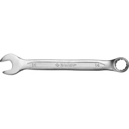 Ключ ЗУБР &quot;МАСТЕР&quot; гаечный комбинированный, Cr-V сталь, хромированный, 14мм 27087-14 купить в Муравленко