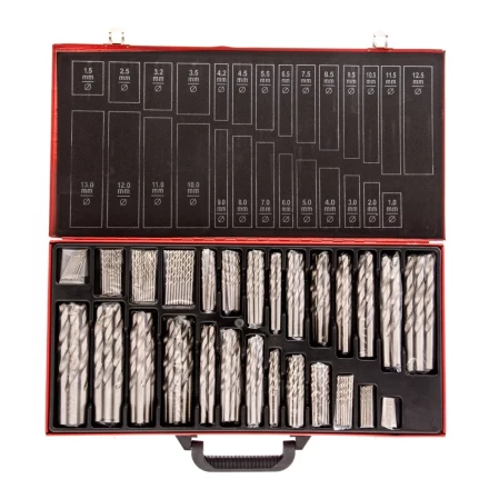 Набор сверл по металлу 1-13 мм 230 шт. HSS в металлическом кейсе Matrix 723230 купить в Муравленко