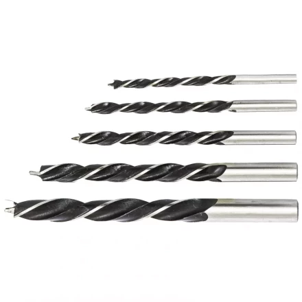 Набор сверл по дереву 4-5-6-8-10 мм 5 штук цилиндрический хвостовик СИБРТЕХ 702205 купить в Муравленко