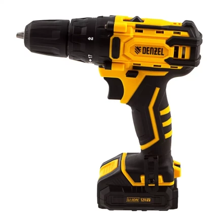 Дрель-шуруповерт аккумуляторная CDL-12-01CB, Li-Ion, 12 В, 1 акк.// Denzel 26104 купить в Муравленко