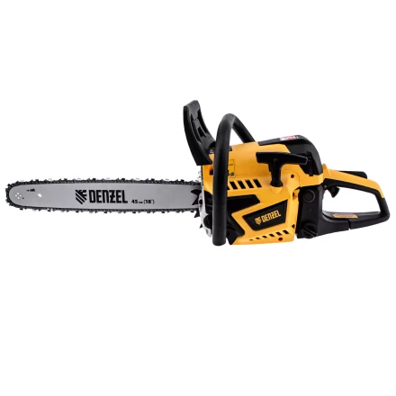 Пила цепная бензиновая Denzel DS-5218, шина 45 см, 52 см3, 3 л.с, шаг 0,325, паз 1,5 мм, 72 звена 95237 купить в Муравленко