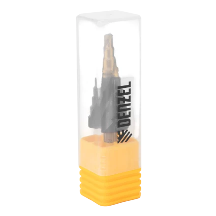 Сверло ступенчатое Denzel 723604, 6-8-10-12-14-16-18-20-22-24-26-28-30мм, Р6М5, 6-гр. хвостовик купить в Муравленко