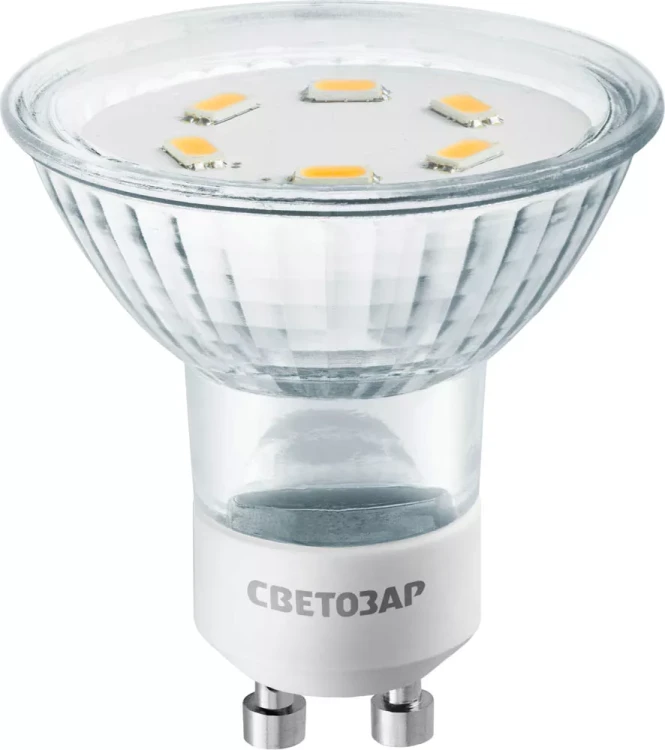 Лампа СВЕТОЗАР светодиодная "LED technology", цоколь GU10, яркий белый свет (4000К), 220В, 3Вт (25) 44565-25_z01 купить в Муравленко