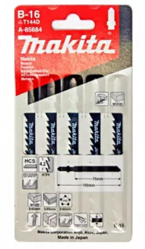 Пилки для лобзика Makita B-16 A-85684 (дерево, ДСП, PVC) купить в Муравленко
