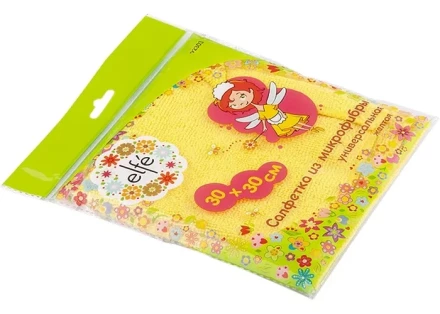 Салфетка универсальная из микрофибры голубая 300х300 мм Elfe 92302 купить в Муравленко