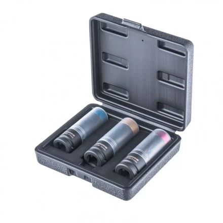 Набор головок ударных шестигранных для колесных дисков 17 19 21 мм 1/2&quot; 3 предмета Gross 13196 купить в Муравленко