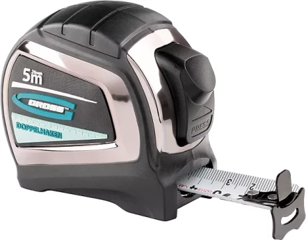 Рулетка &quot;Doppelhaken&quot; 5 м x 25 мм двухсторонний зацеп нейлон двуст. шкала автоматич  GROSS 31124 купить в Муравленко