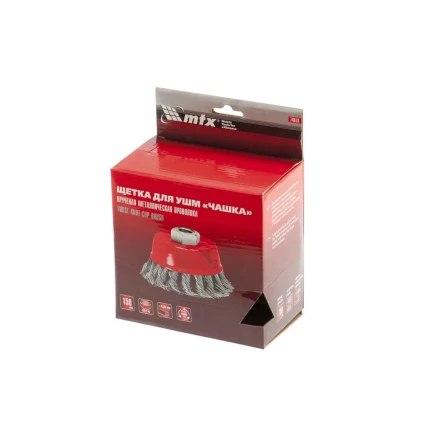 Щетка для УШМ 150 мм М14 &quot;чашка&quot; крученая проволока 0,8 мм MTX 74626 купить в Муравленко