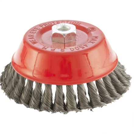 Щетка для УШМ 150 мм М14 &quot;чашка&quot; крученая проволока 0,8 мм MTX 74626 купить в Муравленко