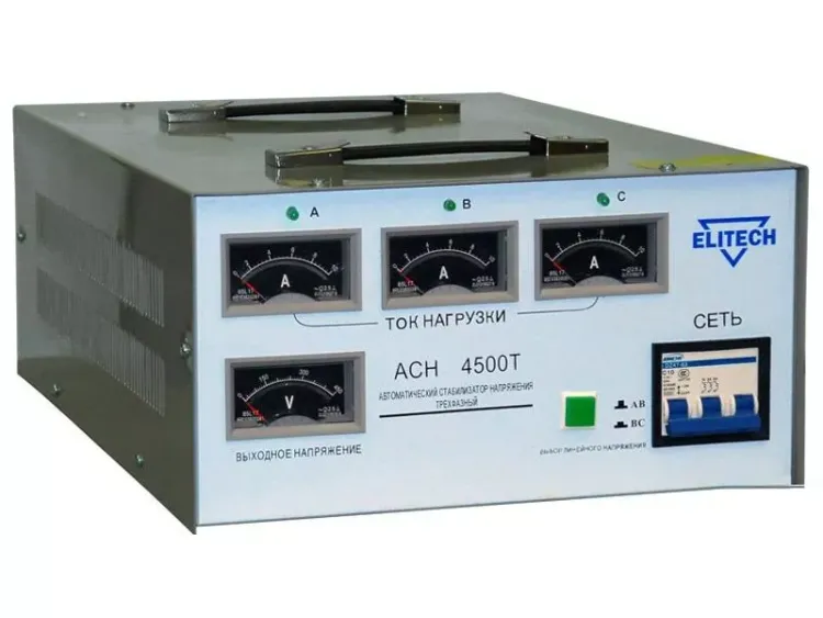Трехфазный стабилизатор Elitech АСН 4500 Т купить в Муравленко