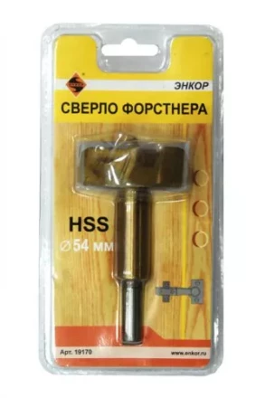 Сверло Форстнера  ф54мм в блистере 1/5/60 19170 купить в Муравленко