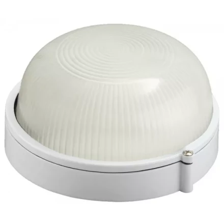 Светильник уличный СВЕТОЗАР влагозащищенный, круг, цвет белый, 60Вт SV-57251-W купить в Муравленко