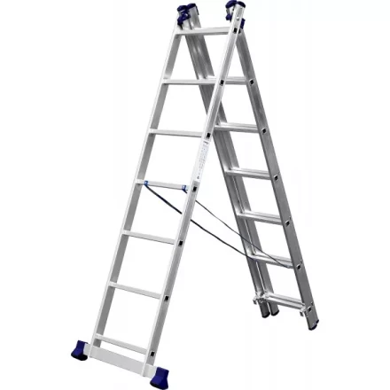 Лестница СИБИН универсальная, трехсекционная со стабилизатором, 7 ступеней 38833-07 купить в Муравленко