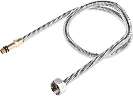 Подводка ЗУБР &quot;ЭКСПЕРТ&quot; сильфонная из нержавеющей стали, для смесителя, удлиненная, г/ш (гайка-штуцер), 1/2&quot;, 0,8м 51013-080 купить в Муравленко