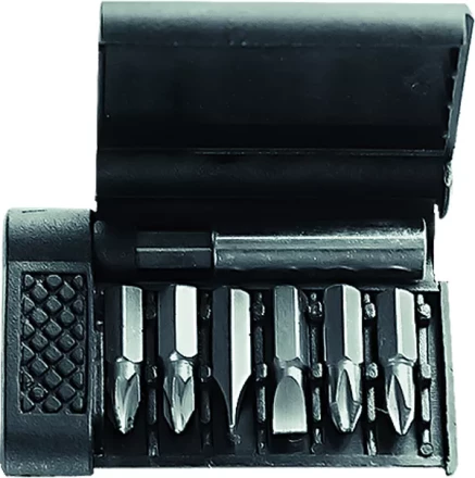 Набор бит, магнитный адаптер для бит, сталь 45Х, 7 предм., в пласт. боксе  SPARTA 113945 купить в Муравленко