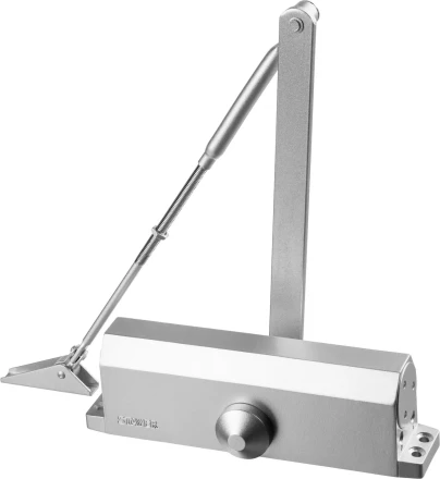 Доводчик дверной STAYER, для дверей массой до 100 кг, цвет серебро 37915-100 купить в Муравленко