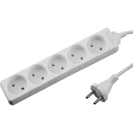 Удлинитель &quot;TOPELECTRO&quot; электрический, ПВС 2х1мм2, 5 гнезд, 3500 Вт, 1.5м, STAYER 55050-1.5 купить в Муравленко