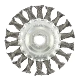 Щетка для УШМ 100 мм М14 плоская крученая  проволока 0,35 мм MATRIX 74631