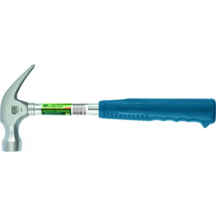 Молоток гвоздодер металлическая трубчатая обрезиненная рукоятка вес 560гр боек 29мм СИБРТЕХ 10438 купить в Муравленко