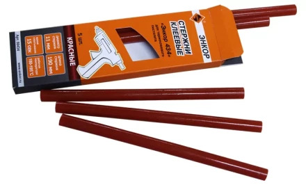 Стержень клеевой 11х190мм ЭНКОР 434 5шт красный 50434 купить в Муравленко