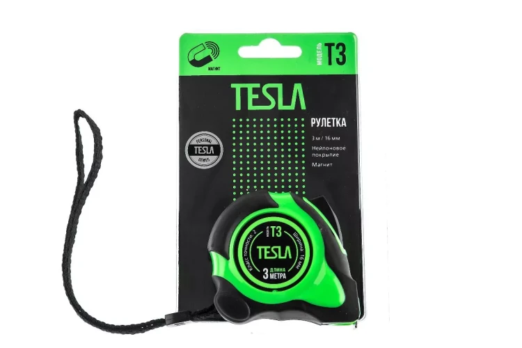 Рулетка TESLA 3м х 16мм (T-3) купить в Муравленко