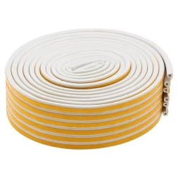 Уплотнитель резиновый, 24 м, профиль &quot;P&quot;, белый Сибртех 88901