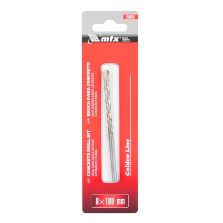 Сверло по бетону Matrix Golden Line, 6 х 100 мм цилиндрический хвостовик, 708069 купить в Муравленко