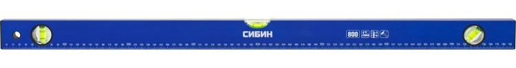 Уровень СИБИН коробчатый, 3 противоударных ампулы, измерительная линейка, 80см 34605-080 купить в Муравленко