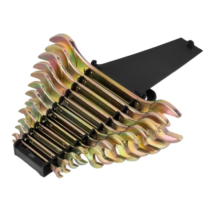 Набор ключей рожковых Сибртех 15281, 6-32 мм, 12 шт, желтый цинк купить в Муравленко