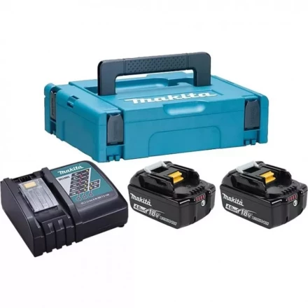 Набор 2 аккумулятора Makita BL 1840B 198310-8, 4 Ач и Зарядное устройство DC 18 RC в MakPac купить в Муравленко