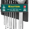 Наборы ключей гаечных рожковых KRAFTOOL, Cr-V, DIN 3110, на пластиковой подвеске 27033-H8C купить в Муравленко