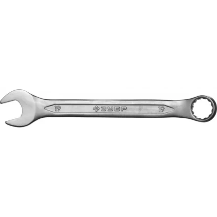 Ключ ЗУБР &quot;МАСТЕР&quot; гаечный комбинированный, Cr-V сталь, хромированный, 19мм 27087-19 купить в Муравленко
