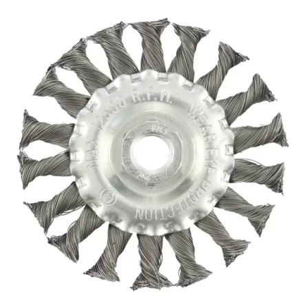 Щетка для УШМ 125 мм М14 плоская крученая проволока 0,35 мм MATRIX 74633 купить в Муравленко