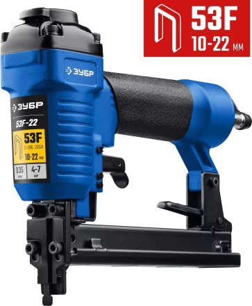 ЗУБР 53F-22, пневматический степлер для скоб 20Ga, тип 53F (10-22 мм), Профессионал (31935) купить в Муравленко