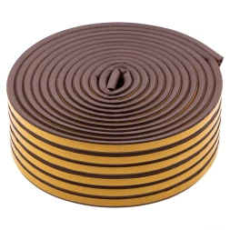 Уплотнитель резиновый, 24 м, профиль &quot;P&quot;, коричневый Сибртех 88902