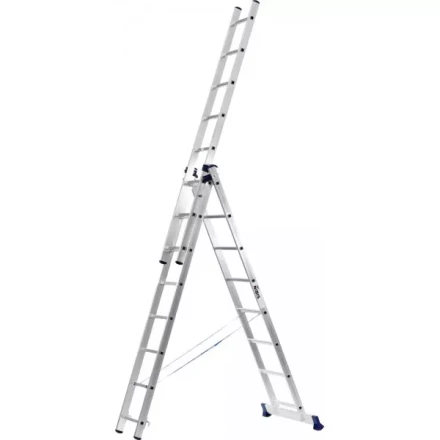 Лестница СИБИН универсальная, трехсекционная со стабилизатором, 9 ступеней 38833-09 купить в Муравленко